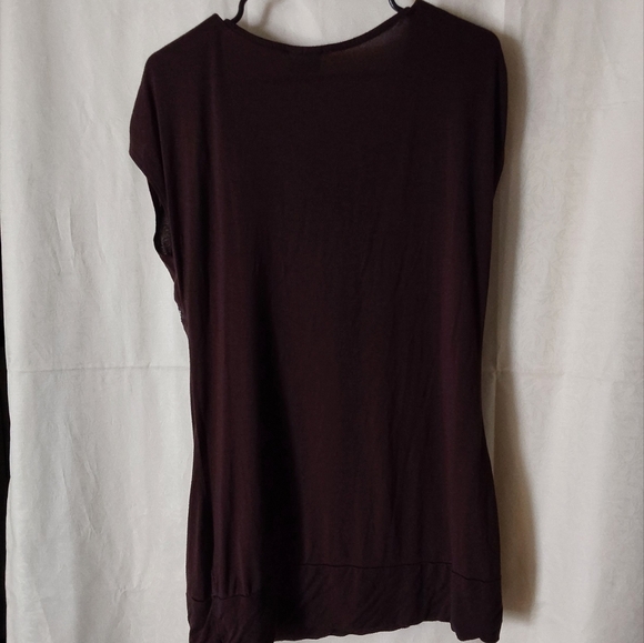 Worthington Blouse, Women's Size Medium Brown Worthington Tunic Top - Picture 3 of 4